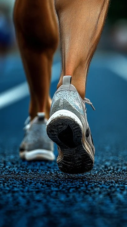 running on road stockcake
